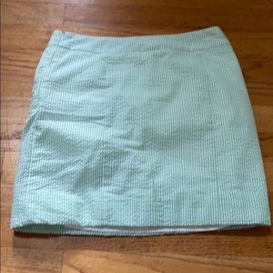 J. Peterman seafoam green seersucker mini skirt (0)